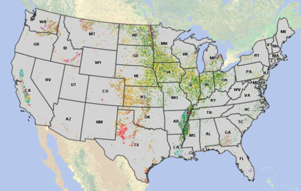 USDA Crop Distribution Map